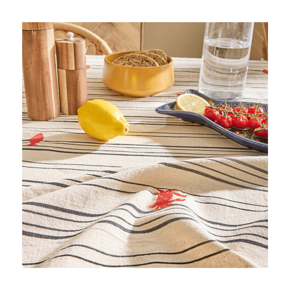 Alpha 55 Nappe brodée rayée Oceania élégante