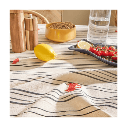 Alpha 55 Nappe brodée rayée Oceania élégante