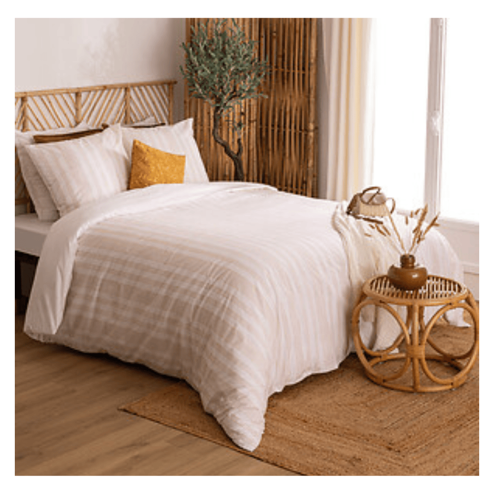 Alpha 55 Nappe Chambray Jane 140 x 240 cm Blanche