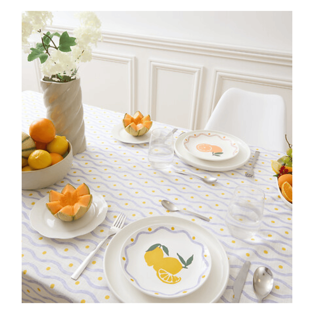 Alpha 55 Nappe Fruity 140 x 240 cm Coton Slub Blanc