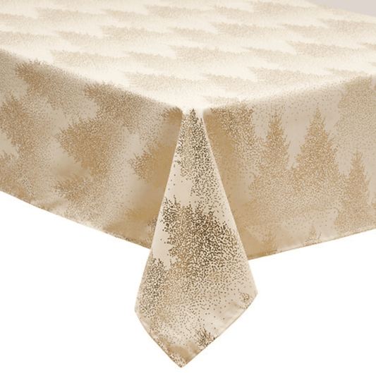 Alpha 55 Nappe Imprimée Sapin Beige – Déco Chic & Festive