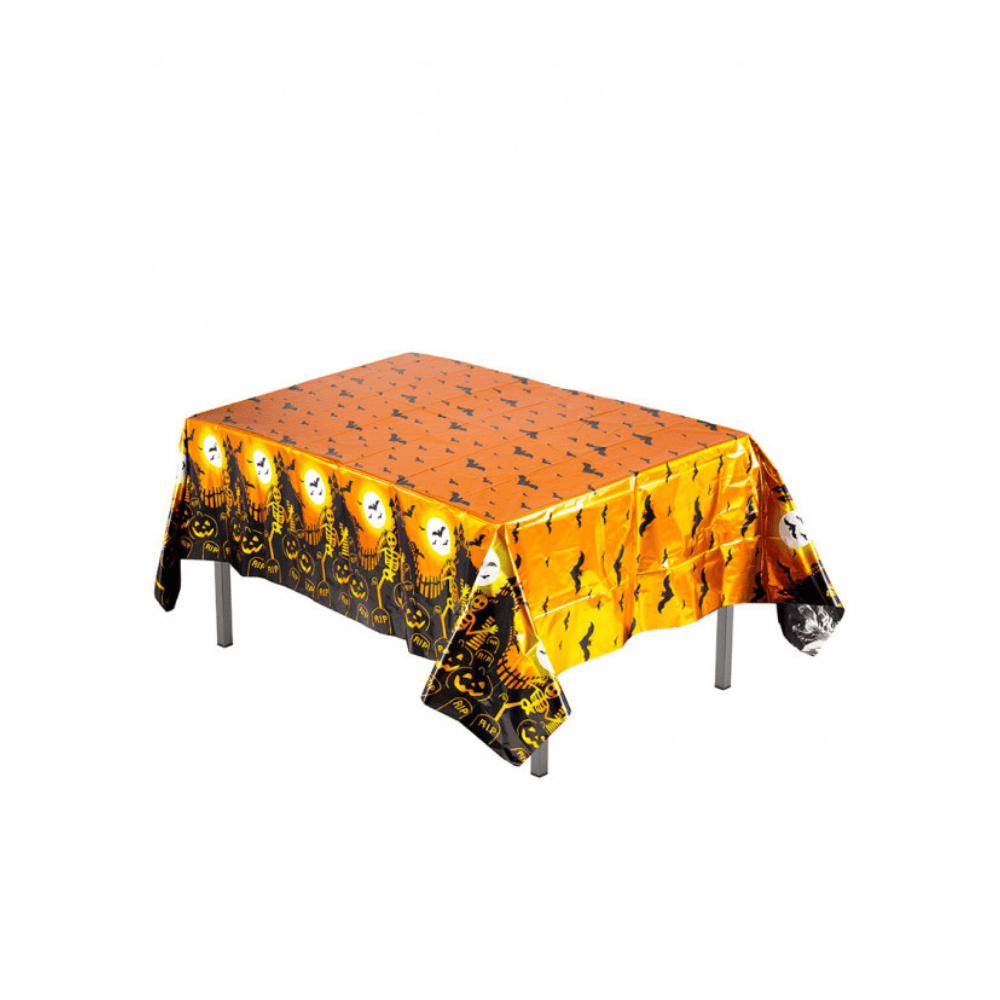 Alpha 55 Nappe Métallisée Imprimée Orange 137 x 275 cm