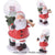Alpha 55 Noël, déco à poser : Père-noël avec boule neige, 2 modèles assortis 13 cm
