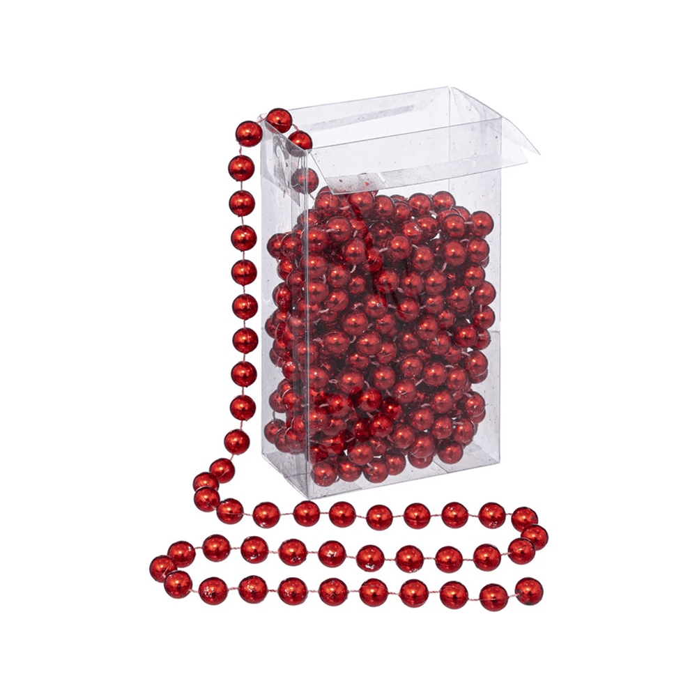 Alpha 55 Noël déco : Guirlande perles rouge 5 m