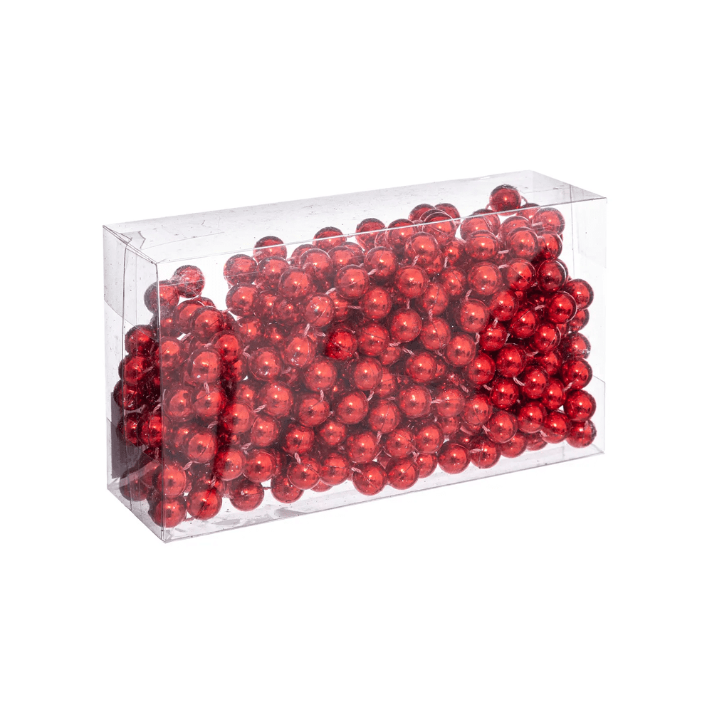 Alpha 55 Noël déco : Guirlande perles rouge 5 m