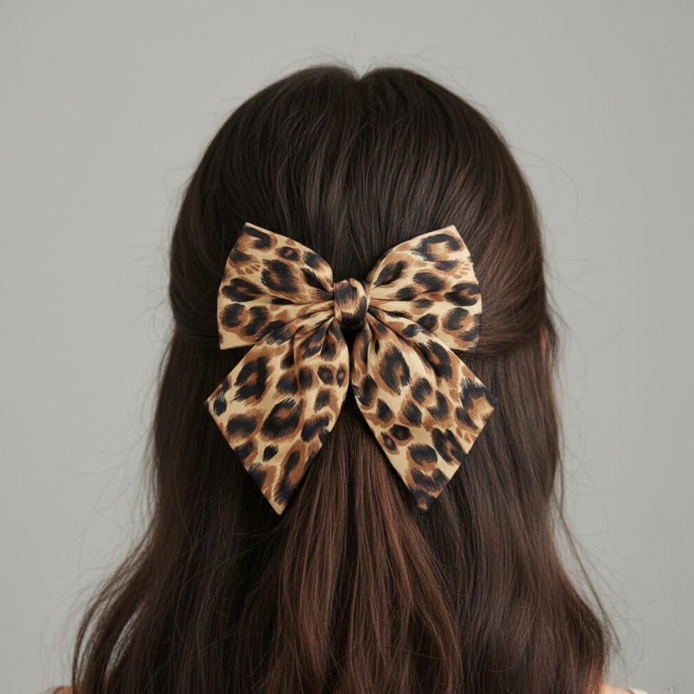 Alpha 55 Nœud tissu animal – Accessoire cheveux tendance