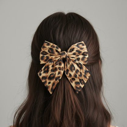 Alpha 55 Nœud tissu animal – Accessoire cheveux tendance