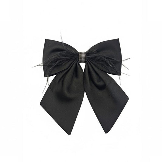 Alpha 55 Nœud tissu brillants Boa – Accessoire cheveux glamour