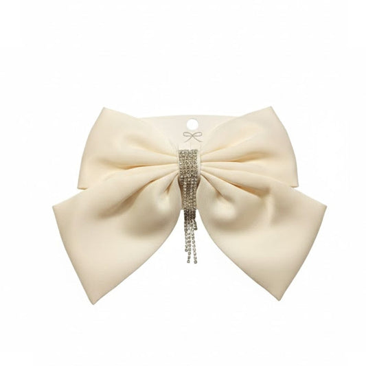 Alpha 55 Nœud tissu cascade strass – Accessoire cheveux chic