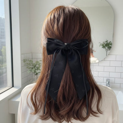 Alpha 55 Nœud tissu double nœuds – Accessoire cheveux élégant