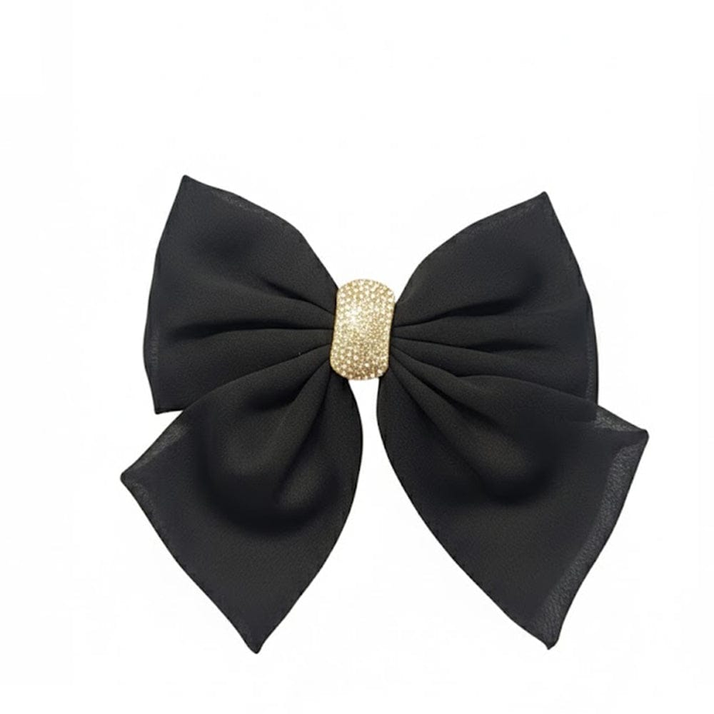 Alpha 55 Nœud tissu plaque strass – Accessoire cheveux élégant