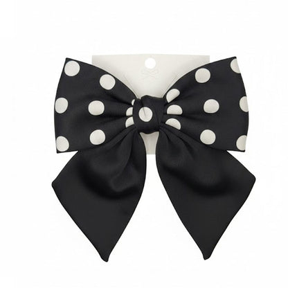 Alpha 55 Nœud tissu pois – Accessoire cheveux rétro chic