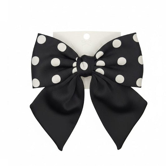 Alpha 55 Nœud tissu pois – Accessoire cheveux rétro chic