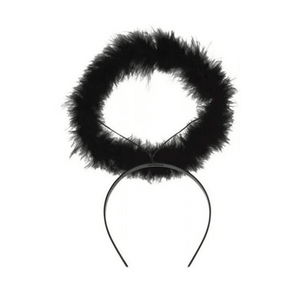Alpha 55 Noir Auréole d’ange marabout – Accessoire de déguisement