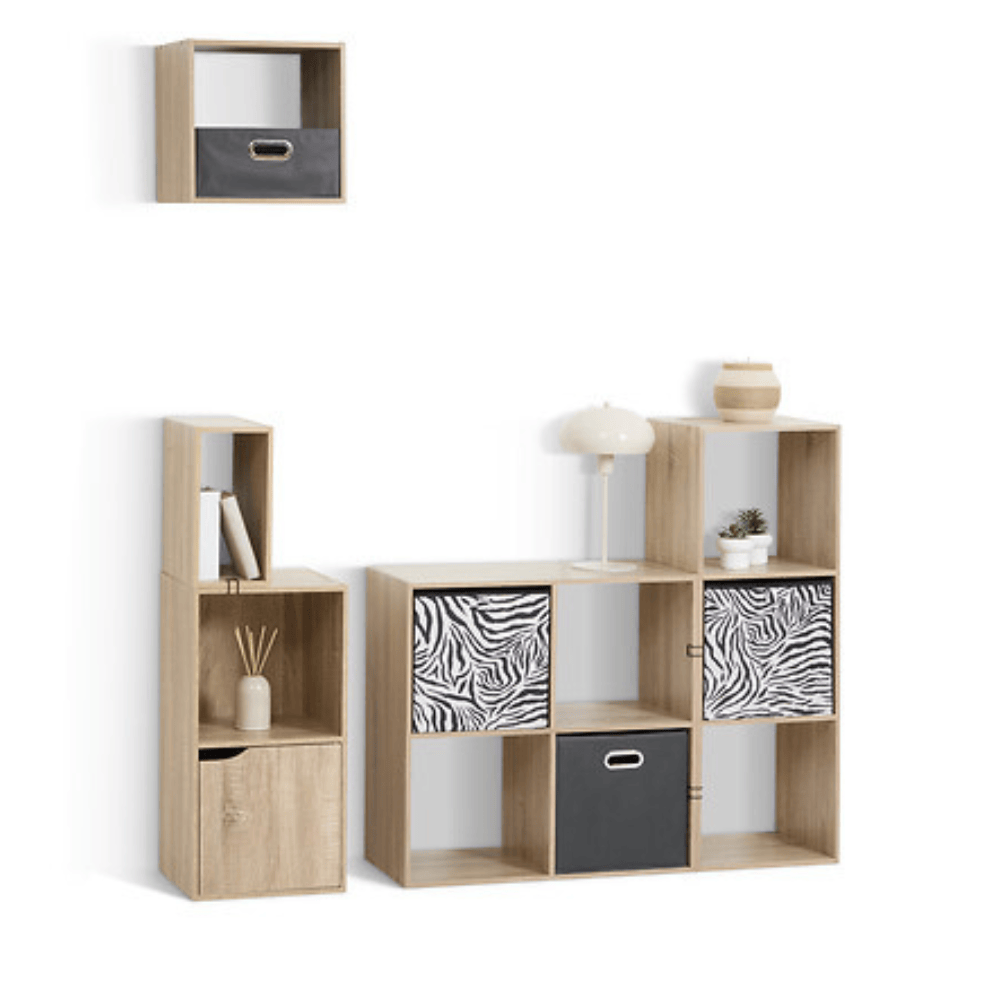 Alpha 55 Noir Boîte de rangement Zebra en polyester noir