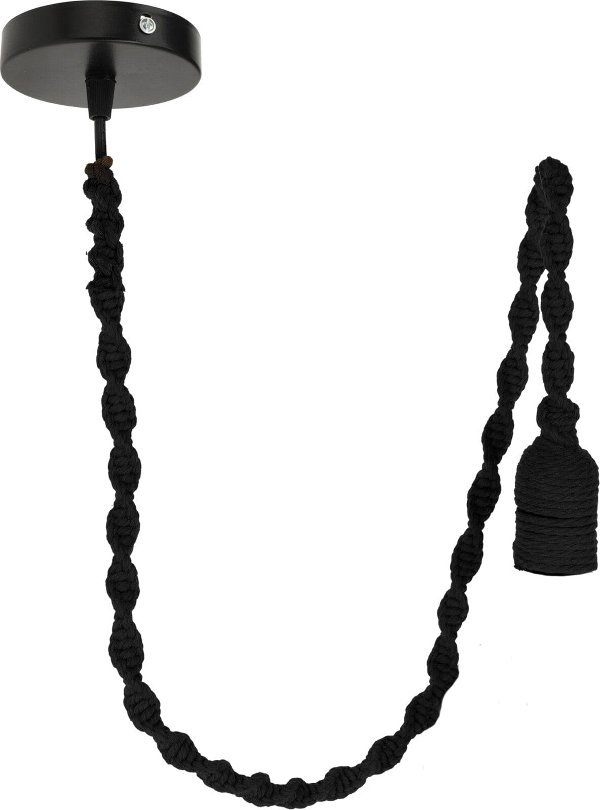 Alpha 55 noir Corde de lampe macramé 93 cm