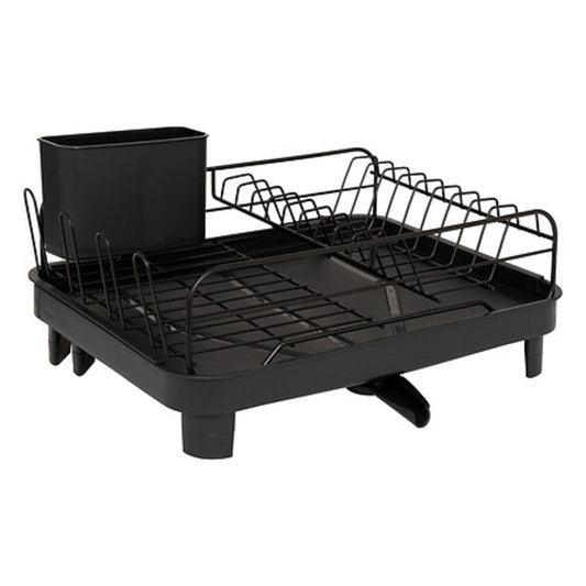Alpha 55 Noir Égouttoir à vaisselle extensible en métal