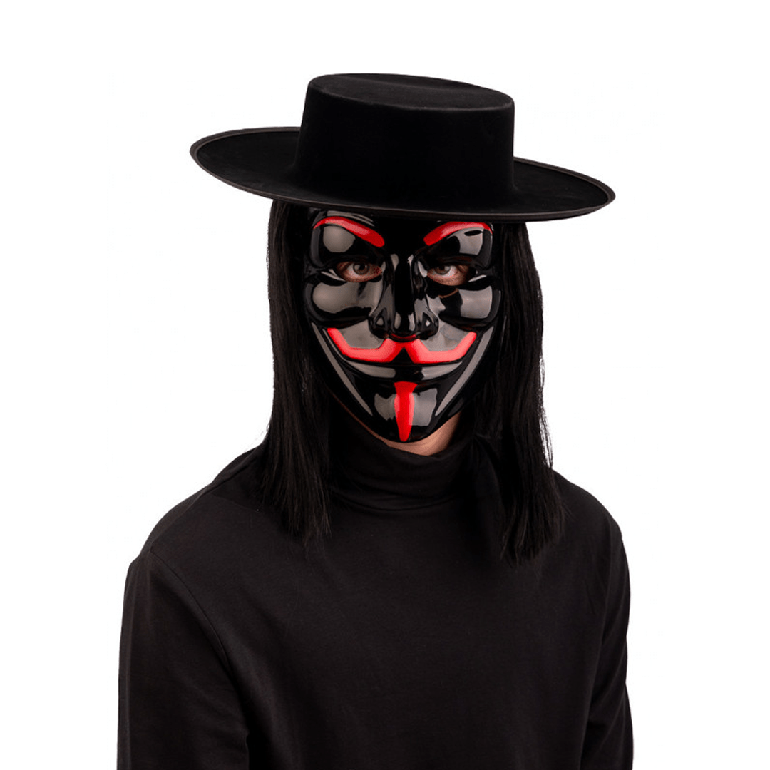 Alpha 55 Noir et rouge Halloween masque Vendetta