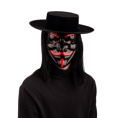 Alpha 55 Noir et rouge Halloween masque Vendetta