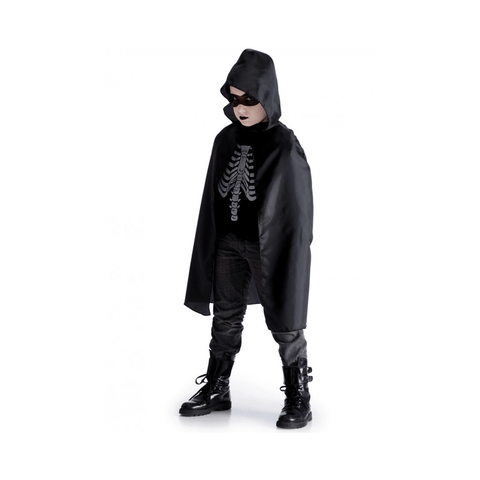 Alpha 55 Noir Halloween déguisement cape avec capuche 80 cm