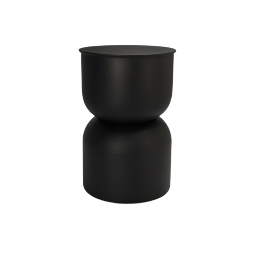 Alpha 55 Noir Mate Table d’appoint en métal design et pratique