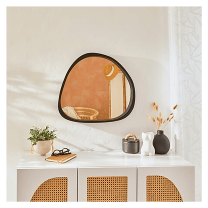 Alpha 55 Noir Miroir mural Wayne noir design élégant