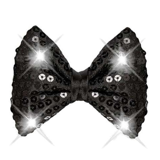 Alpha 55 Noir Nœud papillon à paillettes LED