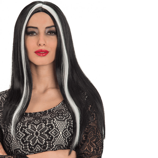 Alpha 55 Noir Perruque Morticia Addams