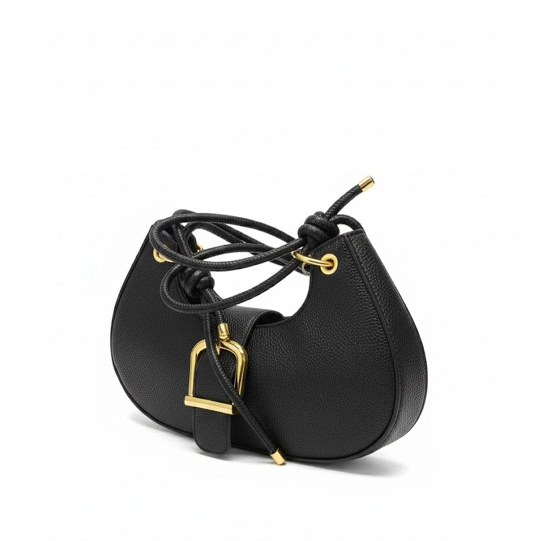 Alpha 55 Noir Sac à Main Croissant – Silhouette Moderne