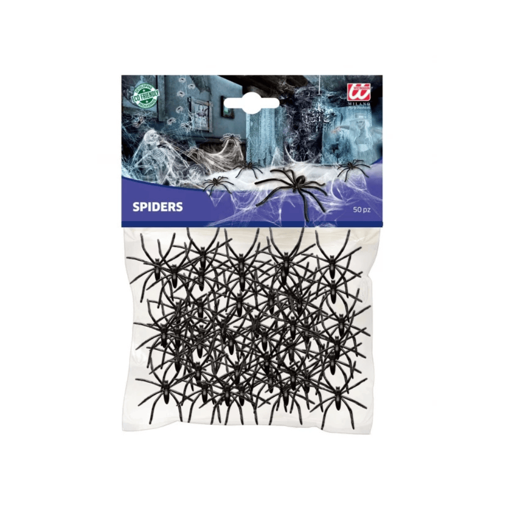 Alpha 55 Noir Set de 50 Araignées – Décoration Halloween