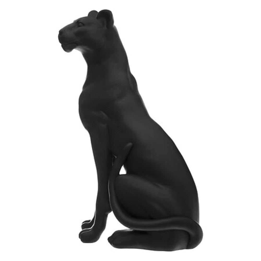Alpha 55 Noir Statue Panthère en Résine