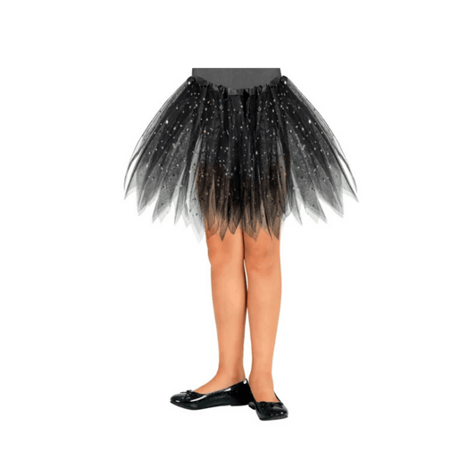 Alpha 55 Noir Tutu brillant enfant – Déguisement féerique Alpha55