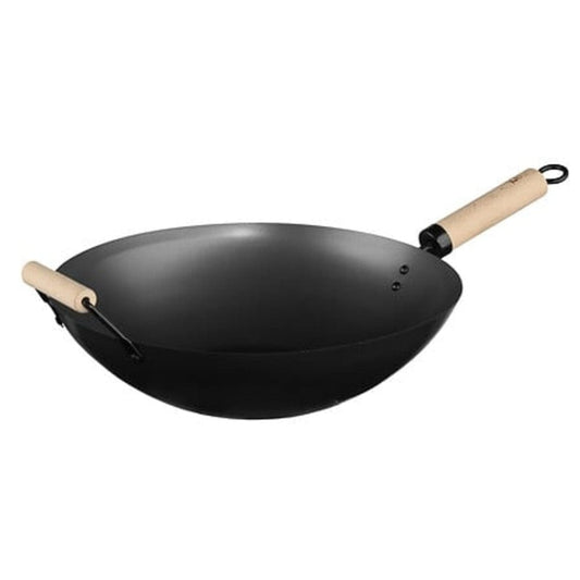 Alpha 55 Noir Wok avec manche en bois