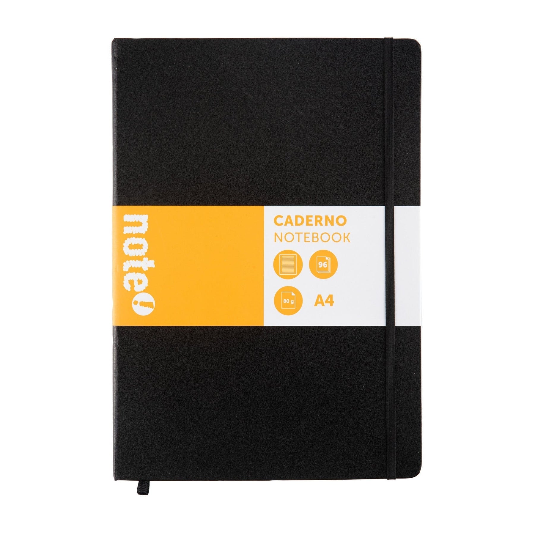 NOTE! Carnet A4 192p 80g ligné couverture simili cuir avec élastique