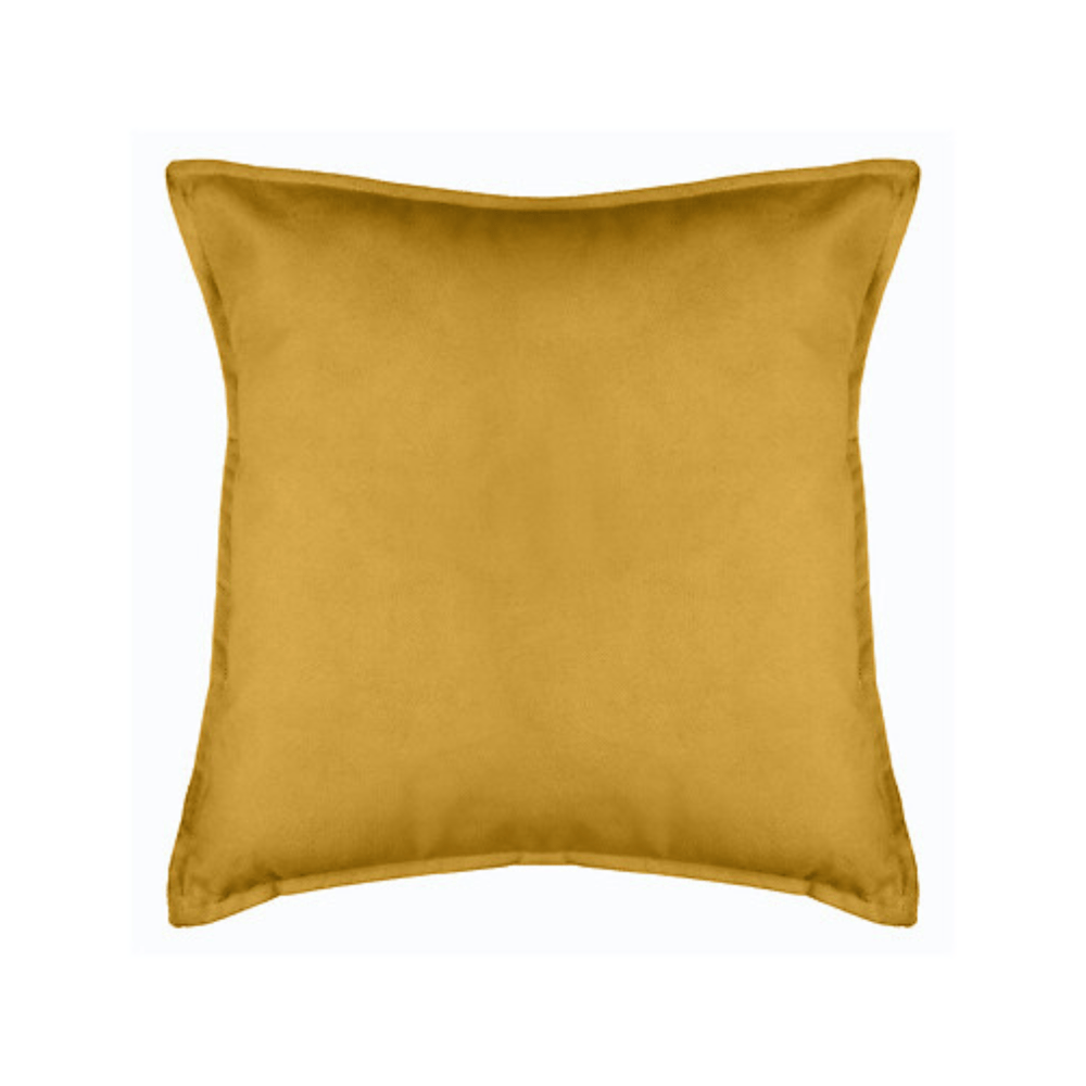 Alpha 55 Ocre Coussin Effet Velours Doux et Décoratif