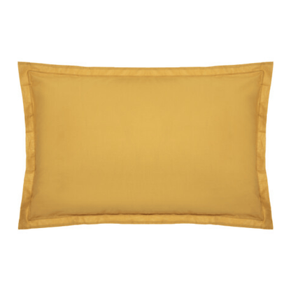 Alpha 55 Ocre Taie d’Oreiller en Coton Douce et Confortable