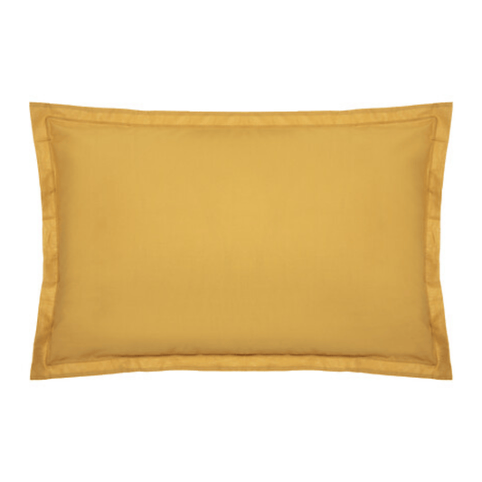 Alpha 55 Ocre Taie d’Oreiller en Coton Douce et Confortable