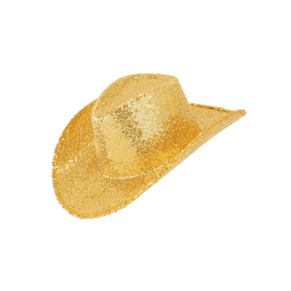 Alpha 55 Or Chapeau Cowboy à Sequins H15 cm – Fête