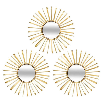 Alpha 55 Or Lot De 3 Miroirs Ronds " Warren Métal "