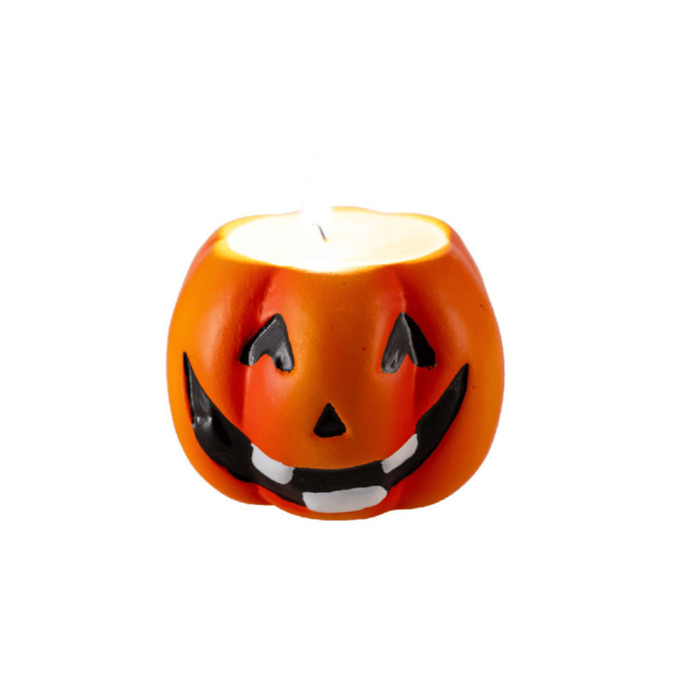 Alpha 55 Orange Bougie Citrouille en Cire & Céramique 7 cm – Halloween