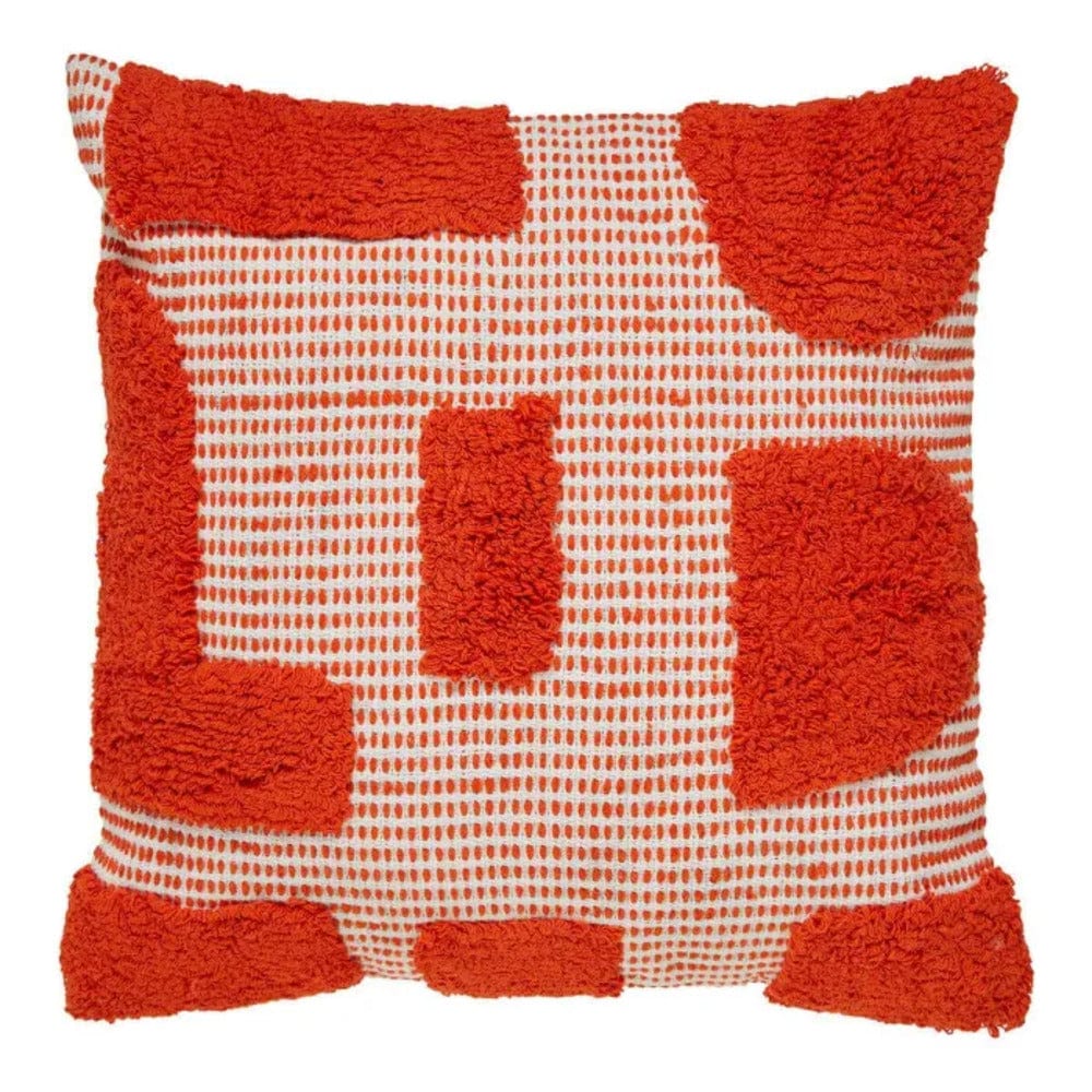 Alpha 55 Orange Coussin Déco Tufté "poppy"