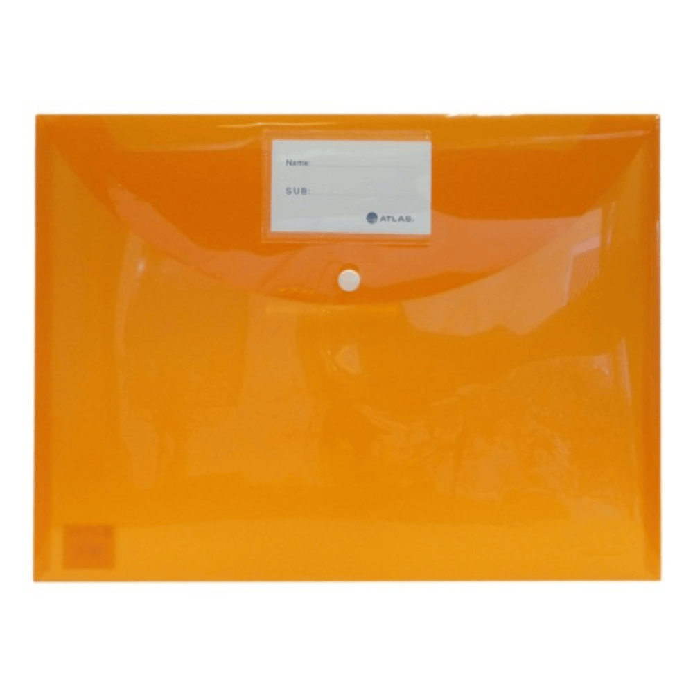 Alpha 55 Orange Enveloppe Plastique Transparente
