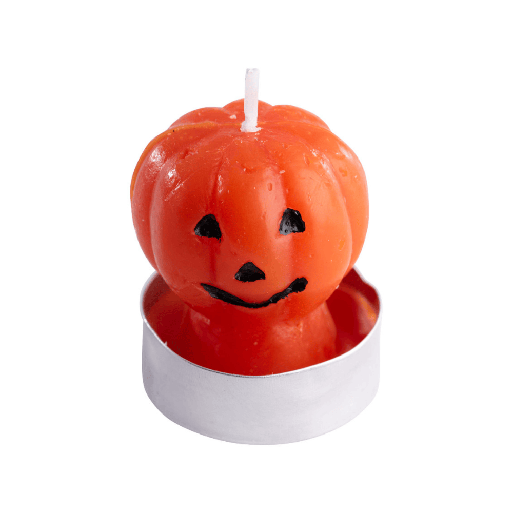 Alpha 55 Orange Set de 4 Bougies Citrouille en Cire 4,5 cm – Halloween