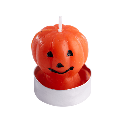 Alpha 55 Orange Set de 4 Bougies Citrouille en Cire 4,5 cm – Halloween