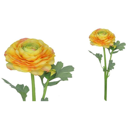 Alpha 55 Orange Tige de 2 fleurs de renoncule