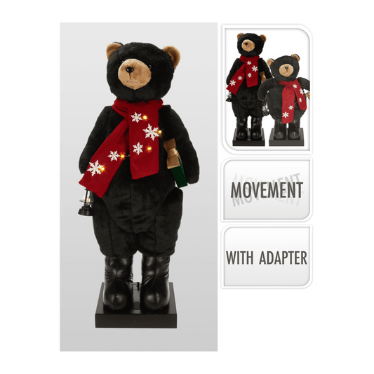 Alpha 55 Ours LED Noir avec Écharpe – Mouvement & Musique