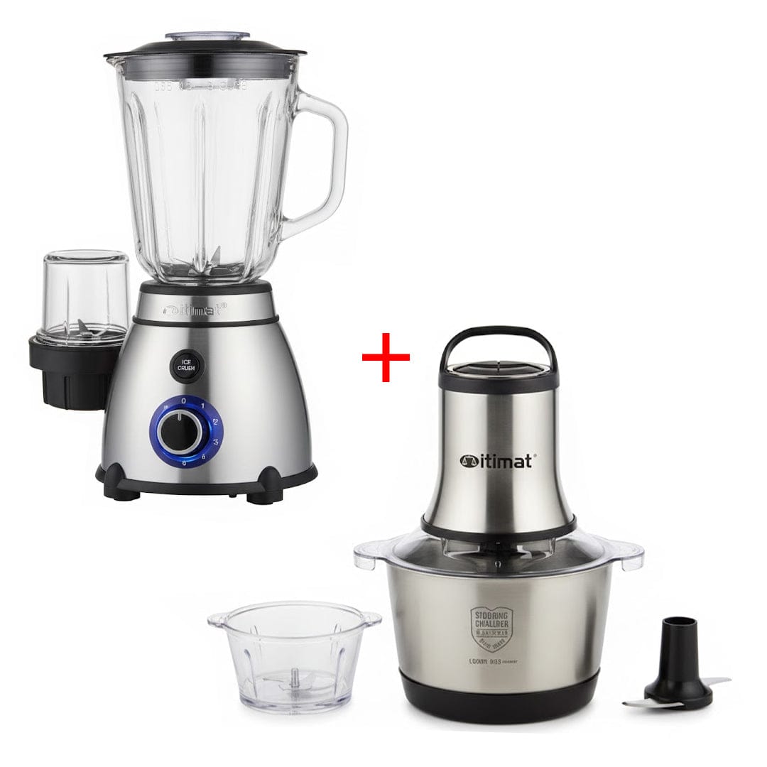 Alpha 55 Pack Itimat : Hachoir 2 Bols + Blender en Verre