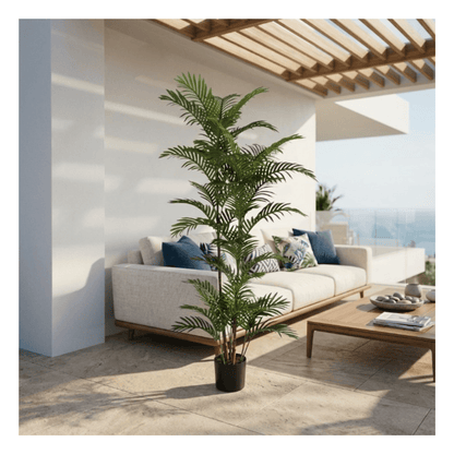 Alpha 55 Palmier en pot plastique vert déco tropicale