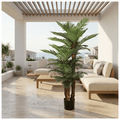 Alpha 55 Palmier en pot plastique vert déco tropicale