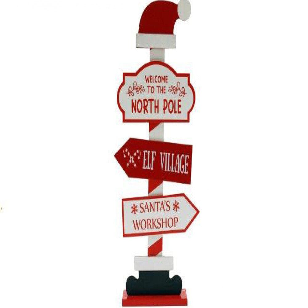 Alpha 55 Pancarte décorative Pôle Nord en bois